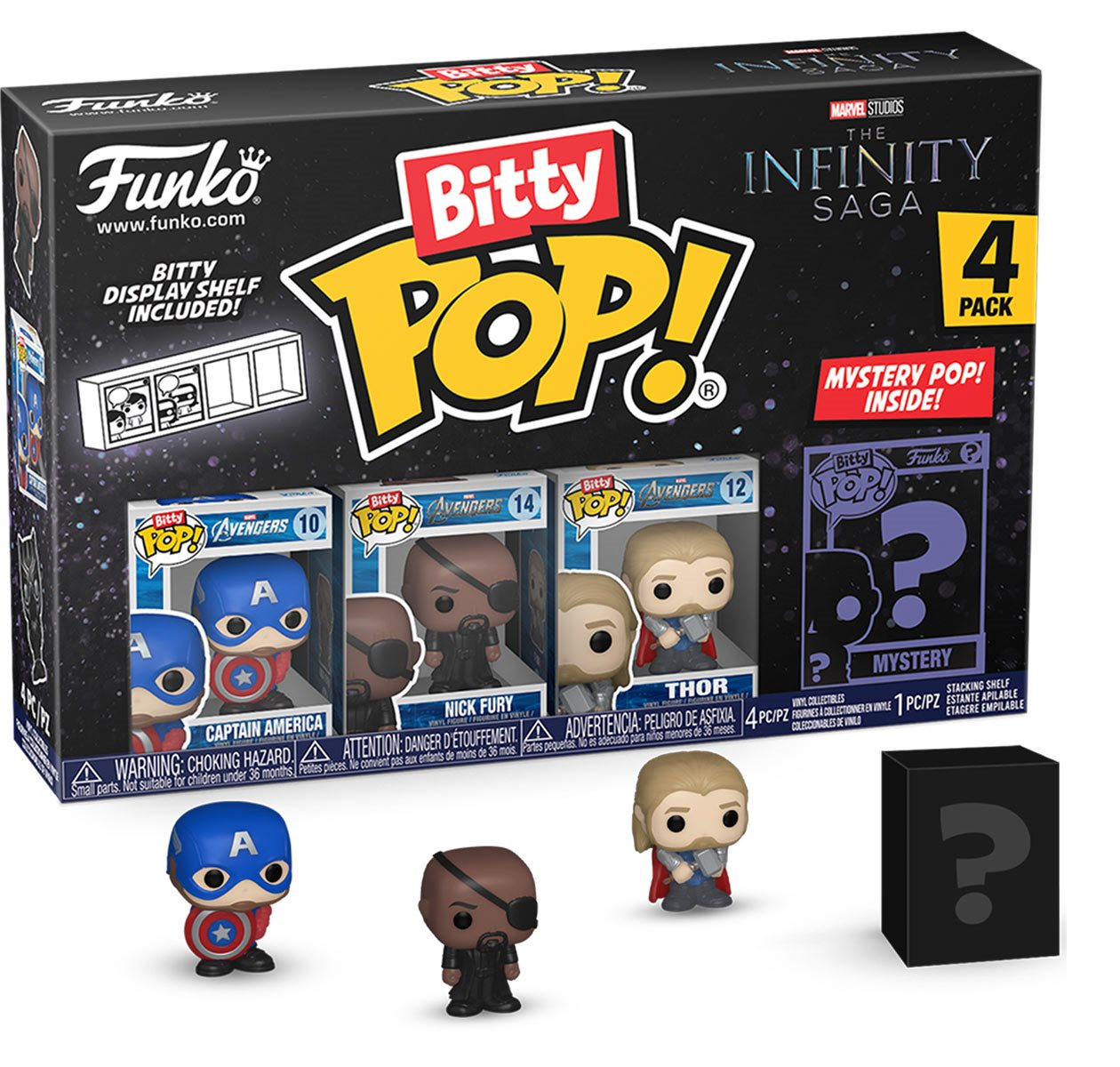 Funko Bitty Pop The Avengers The Infinity Saga Captain America 4-Pack ...