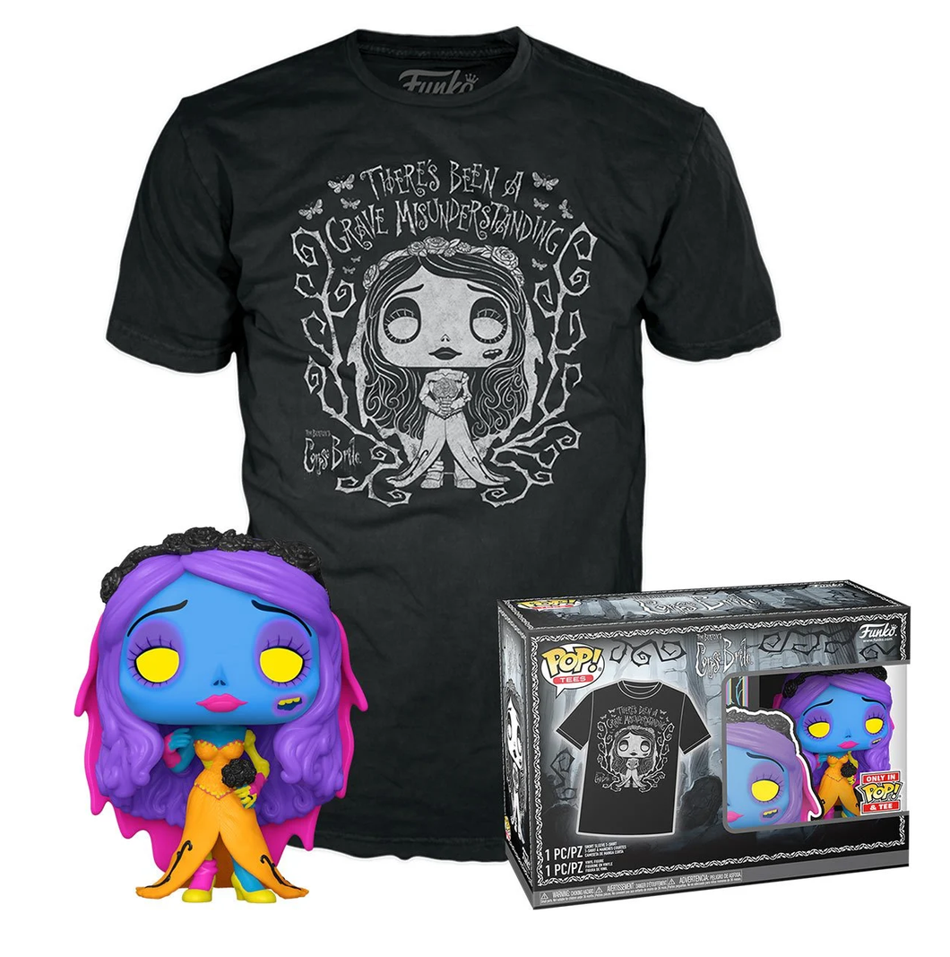 Funko Pop & Tee The Corpse Bride Emily Blacklight #1370