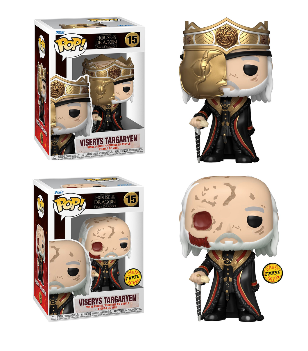 Funko House of the Dragon Viserys Targaryen w/Mask #15 - CHASE/COMMON Bundle!