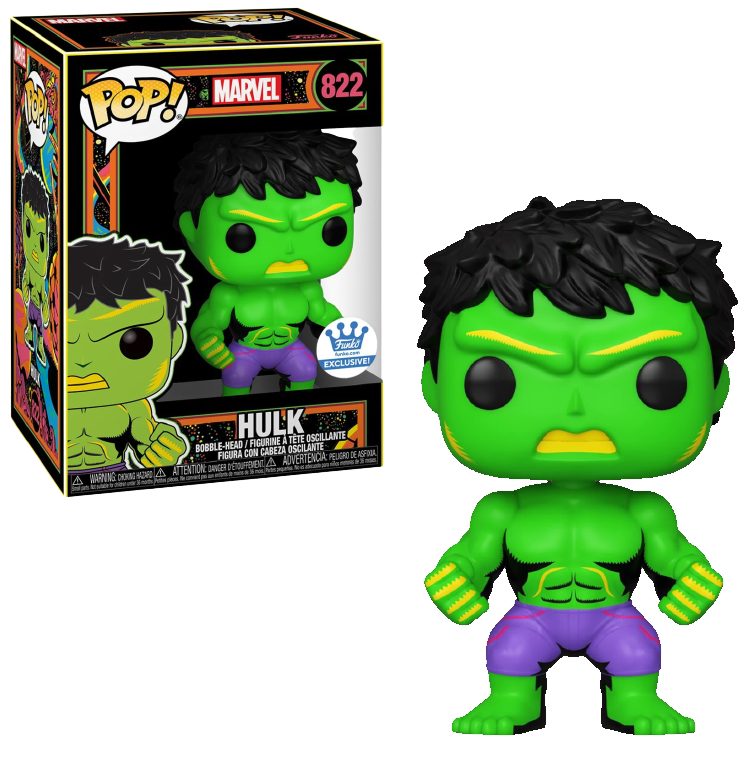 Funko Marvel Hulk Blacklight Funko Exclusive #822