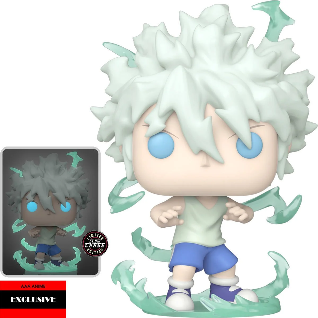 Funko Hunter x Hunter Killua Zoldyck Godspeed AAA Anime Exclusive #1106 CHASE/COMMON BUNDLE