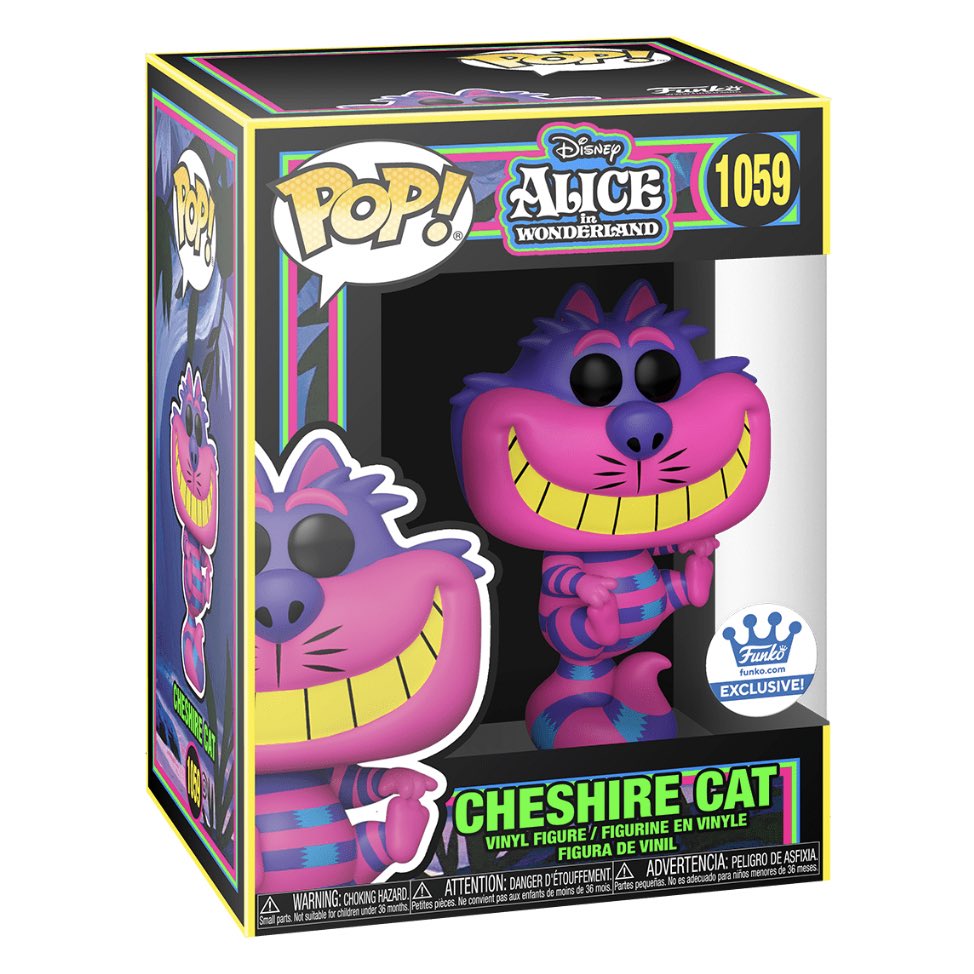 Funko Alice in Wonderland Black Light Cheshire Cat Funko Exclusive #1059