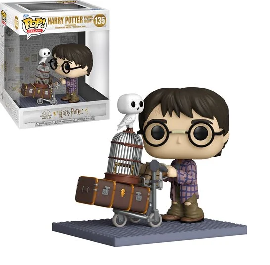 Funko Deluxe Harry Potter and the Sorcerer's Stone 20th Anniversary Harry Pushing Trolley #135