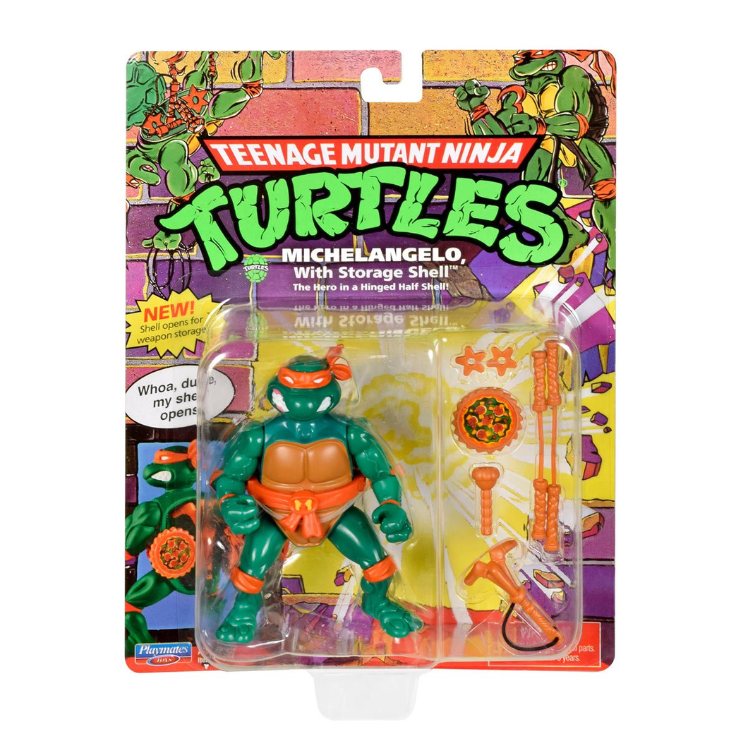 Teenage Mutant Ninja Turtles Original Classic Storage Shell Basic Action Figure Michelangelo