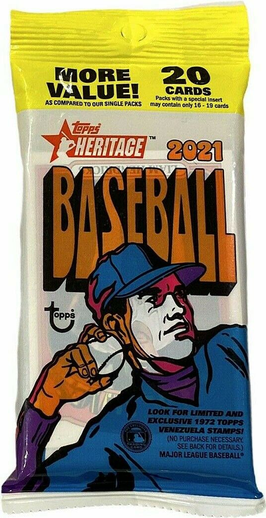 2021 MLB Heritage Baseball Trading Card Pack of 9