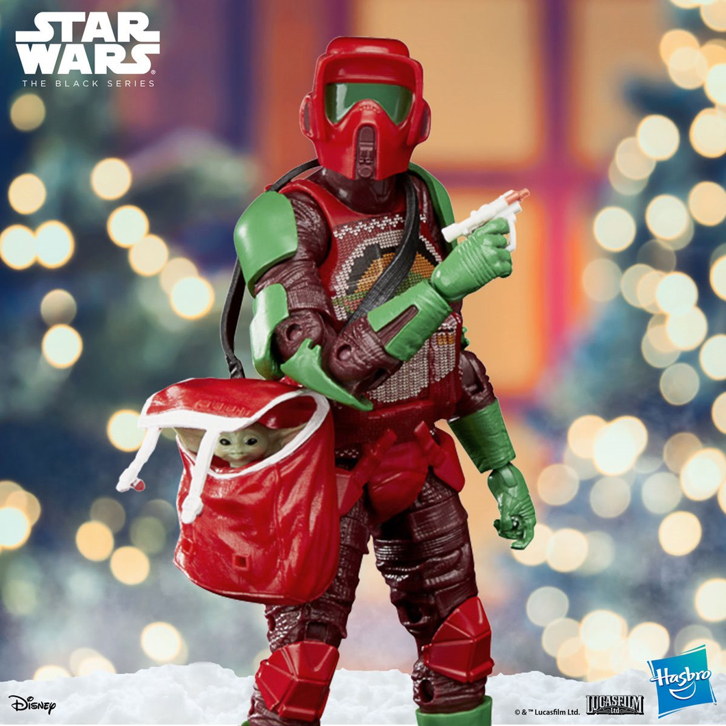 Black Series Scout Trooper (Holiday Edition) and Grogu - Exclusive